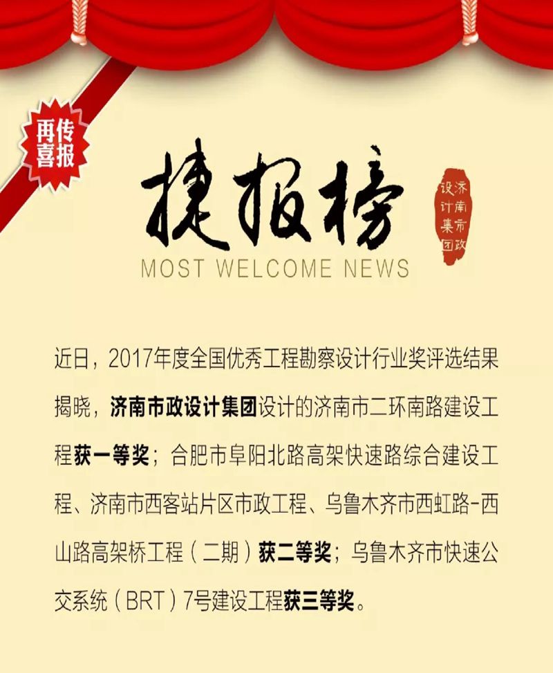 捷報(bào) | 集團(tuán)斬獲多項(xiàng)全國優(yōu)秀工程勘察設(shè)計(jì)行業(yè)獎